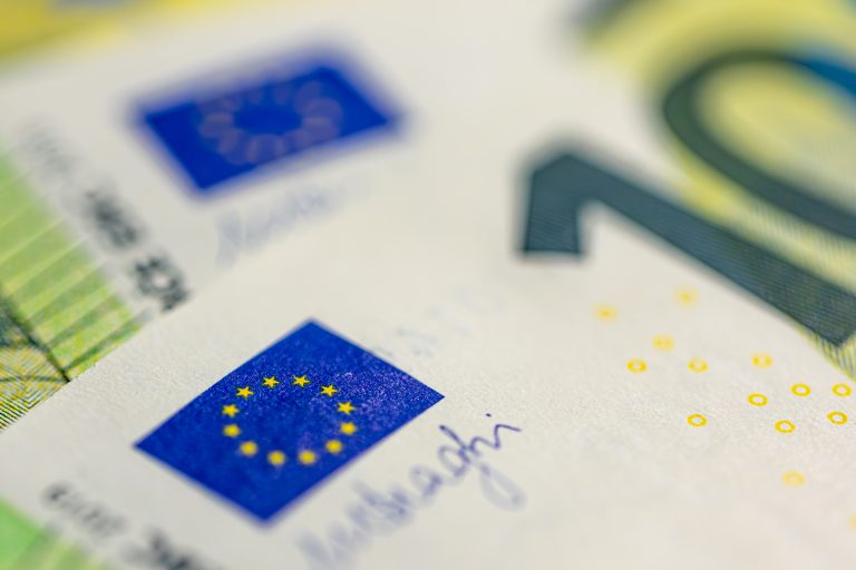 100 euro banknote close up. finance concept. money background.